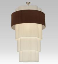 Meyda Blue 124490 - 36" Wide Cilindro 4 Tier Textrene Pendant