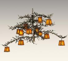 Meyda Blue 132277 - 54" Wide Pine Branch Valley View 12 Light Chandelier