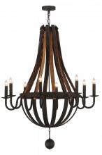 Meyda Blue 143730 - 45"W Barrel Stave Madera 8 LT Chandelier