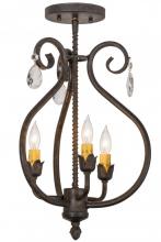 Meyda Blue 157891 - 12" Wide Antonia 3 Light Chandelier