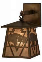 Meyda Blue 163245 - 7"W Lone Buffalo Wall Sconce