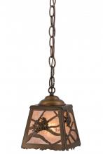 Meyda Blue 164758 - 6"Sq Spruce Pine Mini Pendant