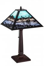 Meyda Blue 187219 - 22" High Deer at Lake Table Lamp