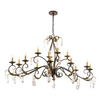 Meyda Blue 187263 - 62" Long Windsor 14 Light Oblong Chandelier