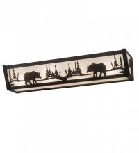 Meyda Blue 188350 - 24"W Bear at Lake Vanity Light