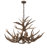 Meyda Blue 200431 - 38" Wide Antlers Deer 8 Light Chandelier