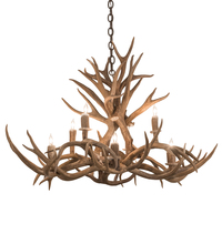 Meyda Blue 200456 - 39" Long Antlers 8 Light Oblong Chandelier