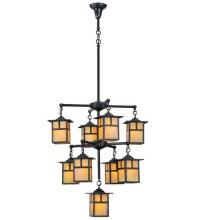 Meyda Blue 20814 - 34"W Hyde Park T Mission 9 LT Chandelier