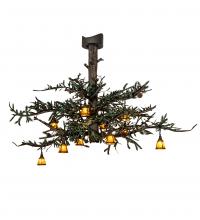 Meyda Blue 214347 - 110" Long Pine Branch 10 Light Chandelier