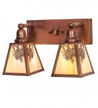 Meyda Blue 219956 - 17" Wide Winter Pine 2 Light Vanity Light