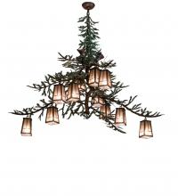 Meyda Blue 220711 - 52" Long Pine Branch Valley View 12 Light Chandelier