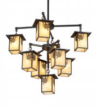 Meyda Blue 220873 - 34" Wide Seneca Winter Pine 9 Light Chandelier