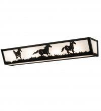 Meyda Blue 233820 - 30" Wide Running Horses Vanity Light