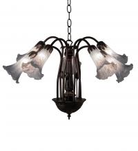 Meyda Blue 236535 - 26" Wide Tiffany Pond Lily 7 Light Chandelier