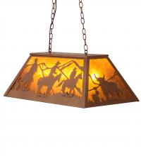 Meyda Blue 236858 - 33" Long Rustlers Oblong Pendant