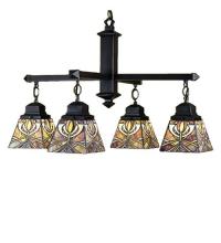 Meyda Blue 24273 - 26"W Glasgow Bungalow 4 LT Chandelier