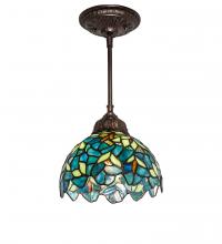 Meyda Blue 244860 - 8" Wide Nightfall Wisteria Mini Pendant