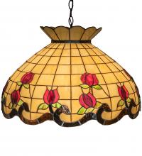 Meyda Blue 245984 - 23" Wide Roseborder Pendant