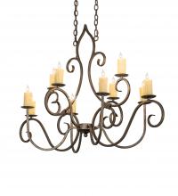 Meyda Blue 247230 - 48" Long Clifton 10 Light Oblong Chandelier