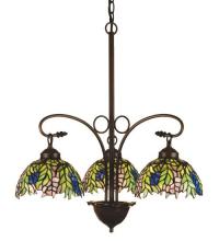 Meyda Blue 27415 - 30"W Tiffany Honey Locust 3 LT Chandelier