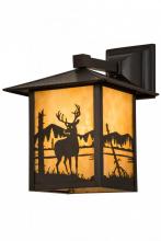 Meyda Blue 39870 - 9"Sq Seneca Deer at Lake Solid Mount Wall Sconce