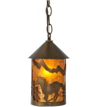 Meyda Blue 51060 - 6" Wide Running Horses Mini Pendant