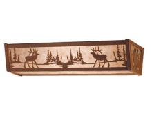 Meyda Blue 67847 - 36" Wide Elk at Lake Vanity Light