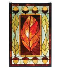 Meyda Blue 73207 - 21"W X 31"H Harvest Festival Stained Glass Window