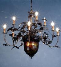 Meyda Blue 79860 - 39"W Greenbriar Oak 9 Arm Chandelier