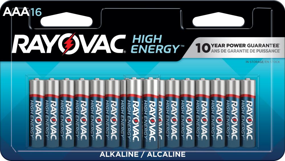 Rayovac High Energy AAA Batteries (16 Pack), Alkaline Triple A Batteries