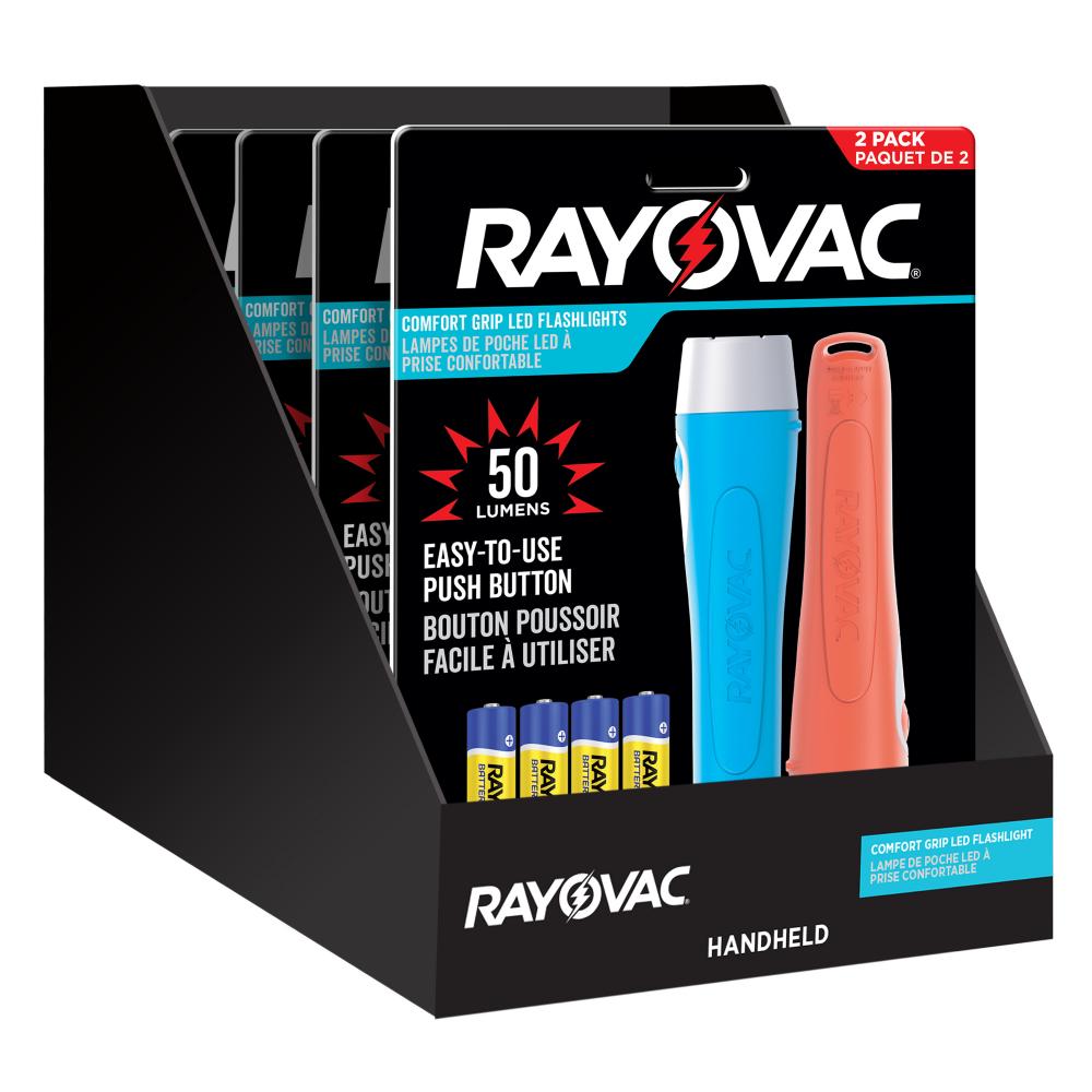 Rayovac LED Flashlight Comfort Grip, 50 Lumen