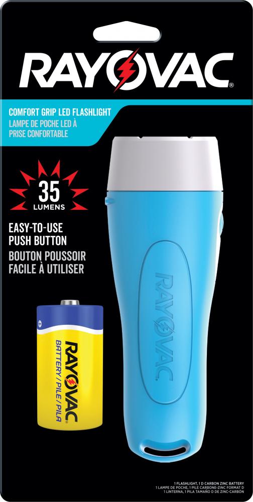 Rayovac Handheld LED Flashlight, Durable Small Flashlight, Batteries Included