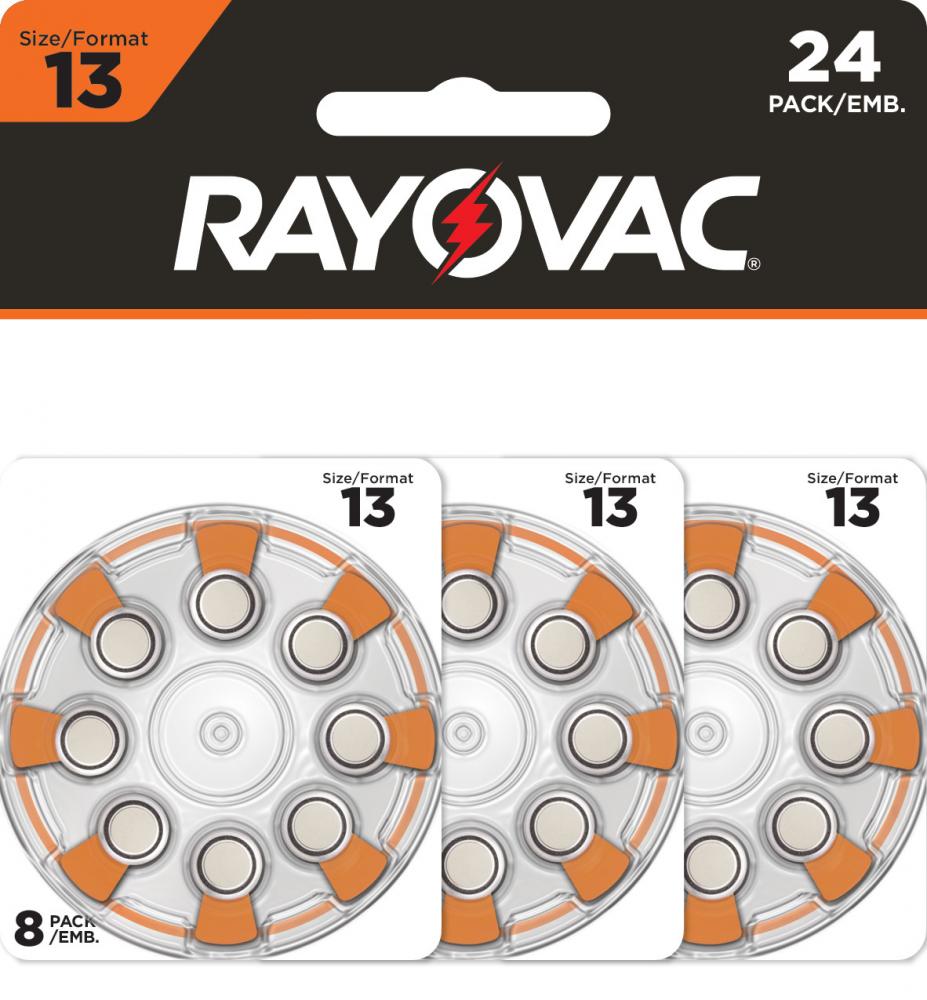 Rayovac Size 13 Hearing Aid Batteries (24 Pack), Size 13 Batteries