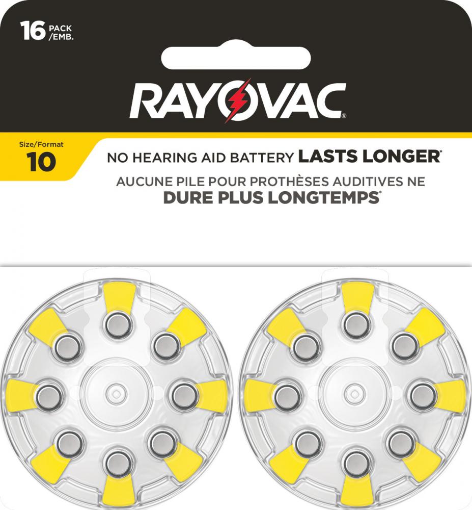 Rayovac Size 10 Hearing Aid Batteries (16 Pack), Size 10 Batteries