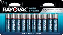 Rayovac 815-16LT GEN - Rayovac High Energy AA Batteries (16 Pack), Double A Alkaline Batteries