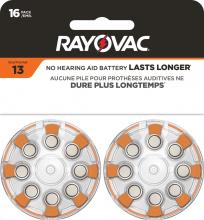 Rayovac L13ZA-16ZMCDN - Rayovac Size 13 Hearing Aid Batteries (16 Pack), Size 13 Batteries