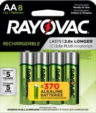 Rayovac LD715-8 - Rayovac Rechargeable NiMH AA Batteries, 8 Pack