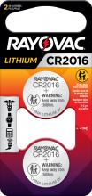 Rayovac KECR2016-2 - Size 2016 3V 2-Pack Lithium Coin Cell Batteries