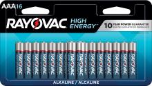 Rayovac 824-16LT GEN - Rayovac High Energy AAA Batteries (16 Pack), Alkaline Triple A Batteries