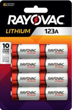 Rayovac RL123A-8 - Rayovac Photo Lithium Batteries Size 123A 3V, 8 Pack