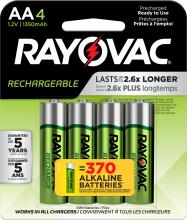 Rayovac LD715-4 - Rayovac Rechargeable NiMH AA Batteries, 4 Pack