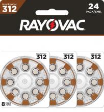 Rayovac L312ZA-24ZMCDN - Rayovac Size 312 Hearing Aid Batteries (24 Pack), Size 312 Batteries