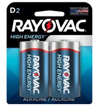 Rayovac 813-2T - Rayovac High Energy D Batteries (2 Pack), Alkaline D Cell Batteries