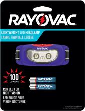 Rayovac ROVHDCU22 - Rayovac Lightweight LED Headlamp, 100 Lumen, Includes Batteries