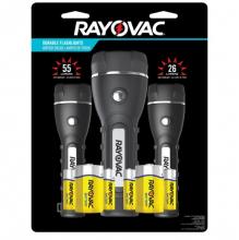 Rayovac BER2AA2D-B3TA - Rayovac Brite Essentials Two AA and Two D Robust Rubberized LED Flashlight Multipack