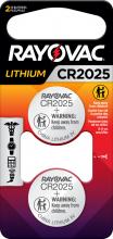 Rayovac KECR2025-2 - Rayovac Lithium Coin Cell Batteries Size 2025 3V, 2 Pack