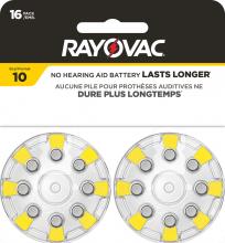 Rayovac L10ZA-16ZMCDN - Rayovac Size 10 Hearing Aid Batteries (16 Pack), Size 10 Batteries