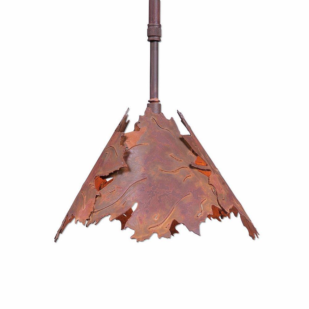 Mini-Pendant Maple - Rust Patina Finish - Adjustable Stem