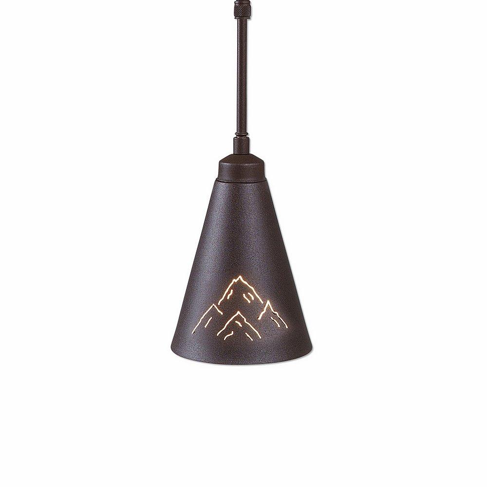 Canyon Pendant Extra Small - Mountain - Rustic Brown Finish - Adjustable Stem