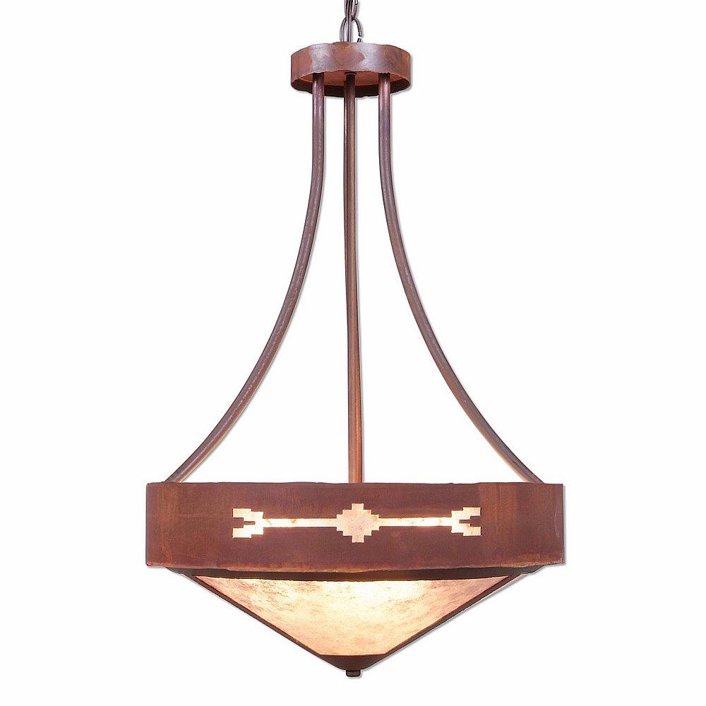 Ridgemont Foyer Chandelier Large Tall - Shade Bottom - Del Rio - Almond Mica Shade